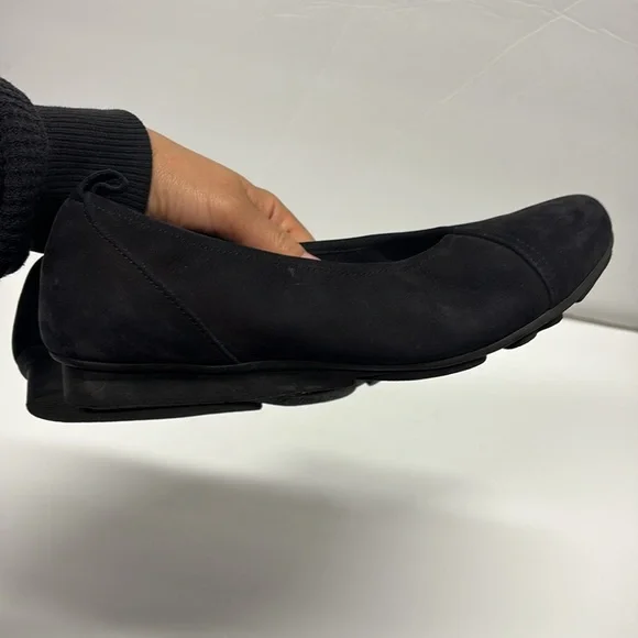 ARCHE Laius Ballet Flats in Noir Nubuck Suede Black Minimalist Travel Women's 39 - Picture 5 of 6